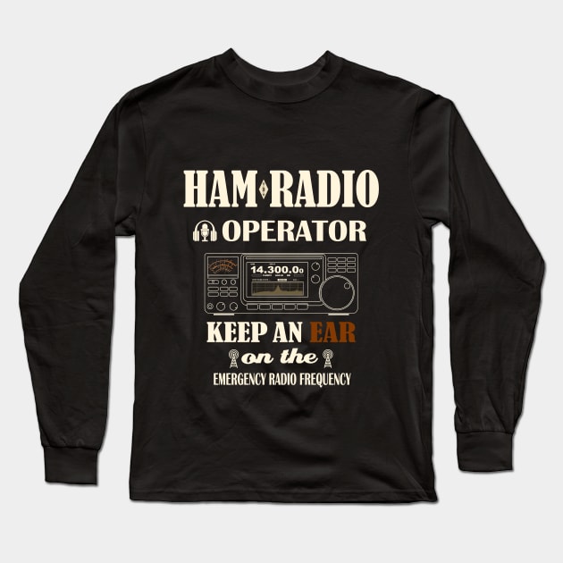 Ham Radio Operator Long Sleeve T-Shirt by amarth-drawing